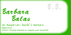 barbara balas business card